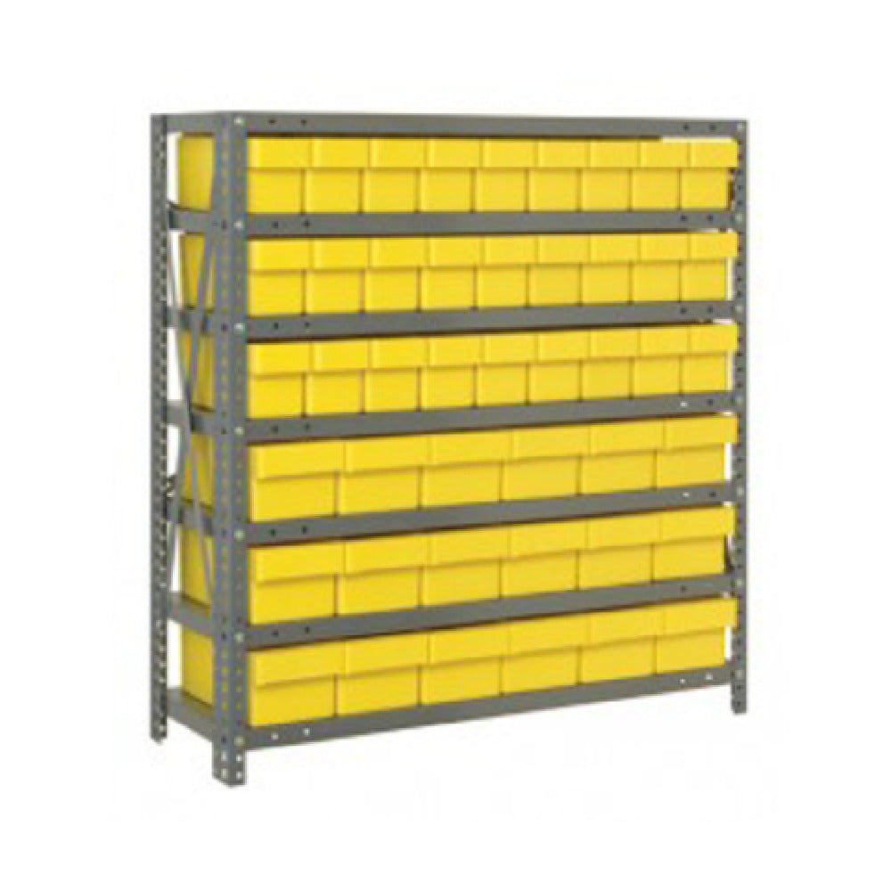 Quantum 1839-624_YELLOW - Shelving Unit, 18"D X 36"L X 39"H, Heavy Duty