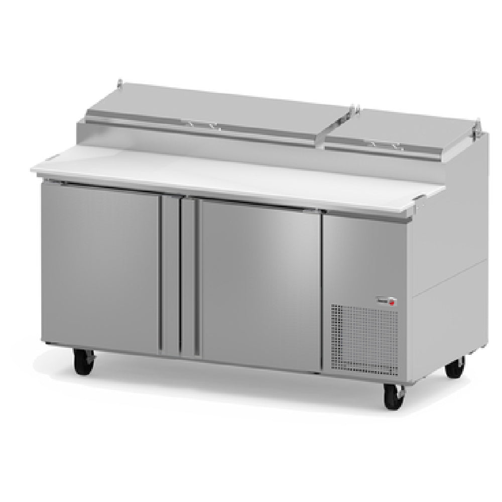 Fagor Refrigeration FPT-67 19086805 Refrigerated Pizza Prep Table 67-1/4"W 18.6 Cu.ft. Capacity