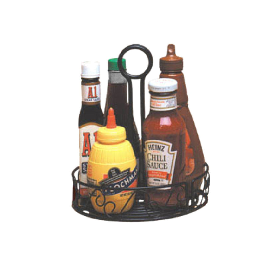 American Metalcraft WBCC8 Ironworks™ Condiment Rack 7-3/4" Dia. X 9"H Round