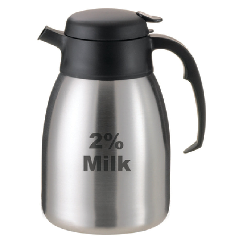 Service Ideas FVPC152PCTET SteelVac™ Carafe 1.5 Liter (50.7 Oz.) 5-3/4" X 7-1/4" X 9-1/4"