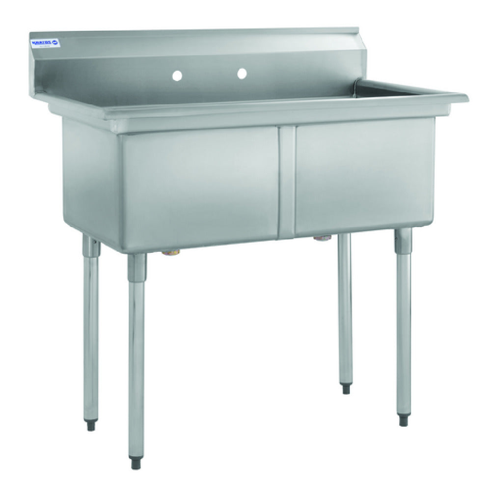 Hubert 53341 - Kratos® Compartment Sink, 18"W X 18"D X 12"H Bowl Size, 18-Gauge Stainless Steel