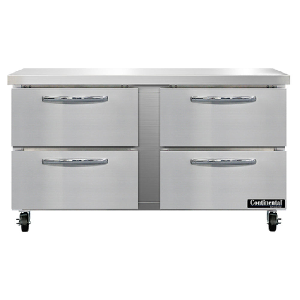 Continental Refrigerator SW60N-D Work Top Refrigerator 60"W 17.0 Cu Ft Capacity