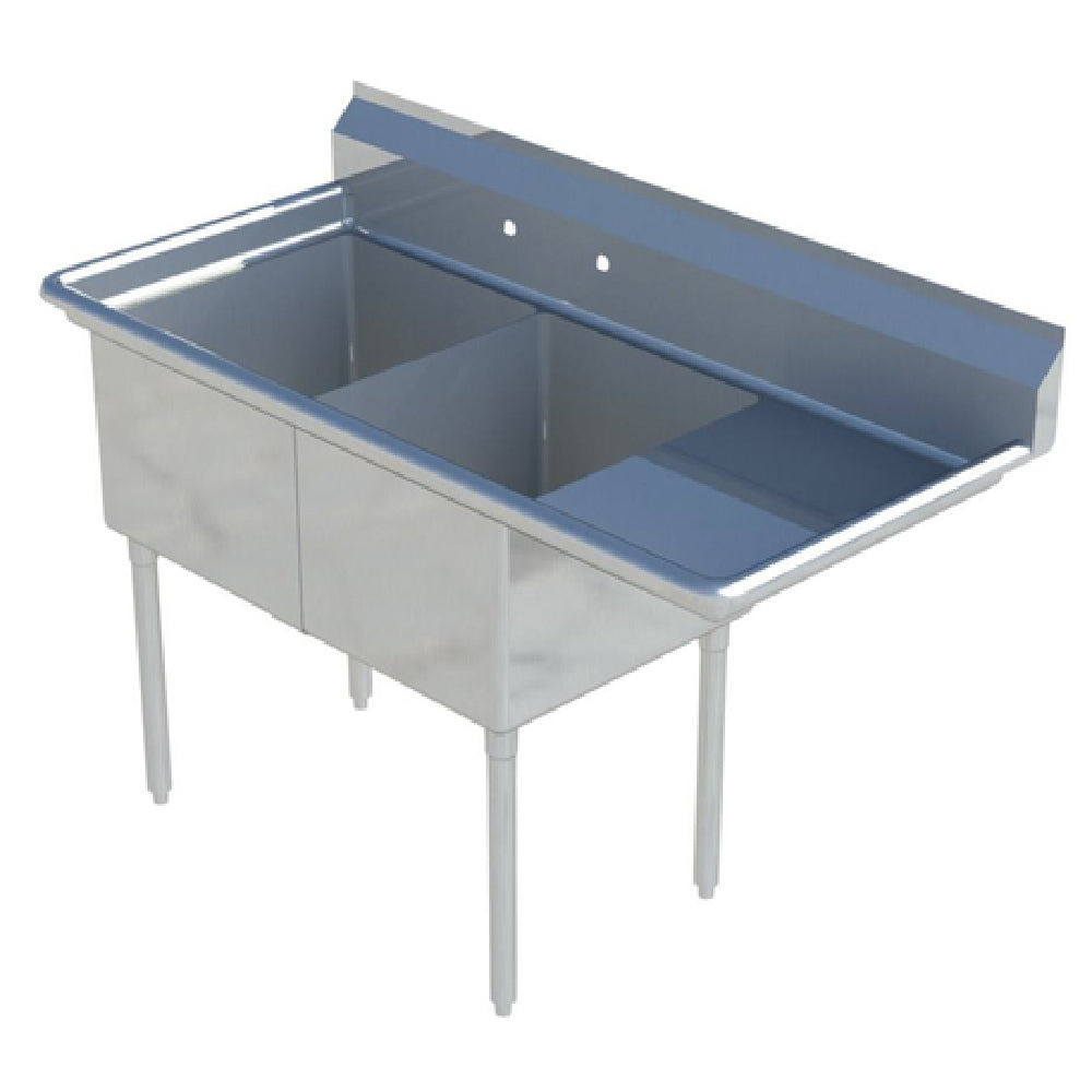 Sapphire Manufacturing SMS-2-1824-R24 Sink 2-compartment 62-1/2"W X 29-1/2"D X 44-1/4"H Overall Size