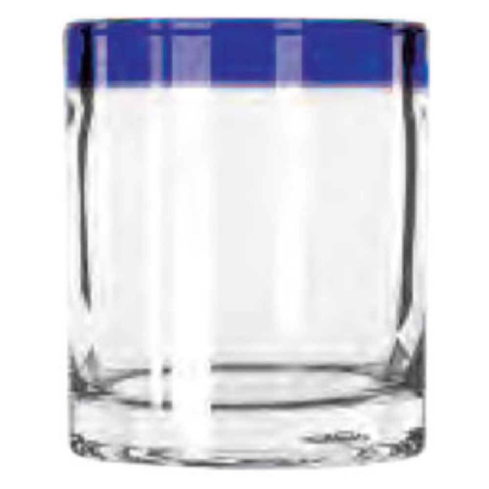 Libbey 92313 Rocks Glass 10 Oz. With Cobalt Blue Rim