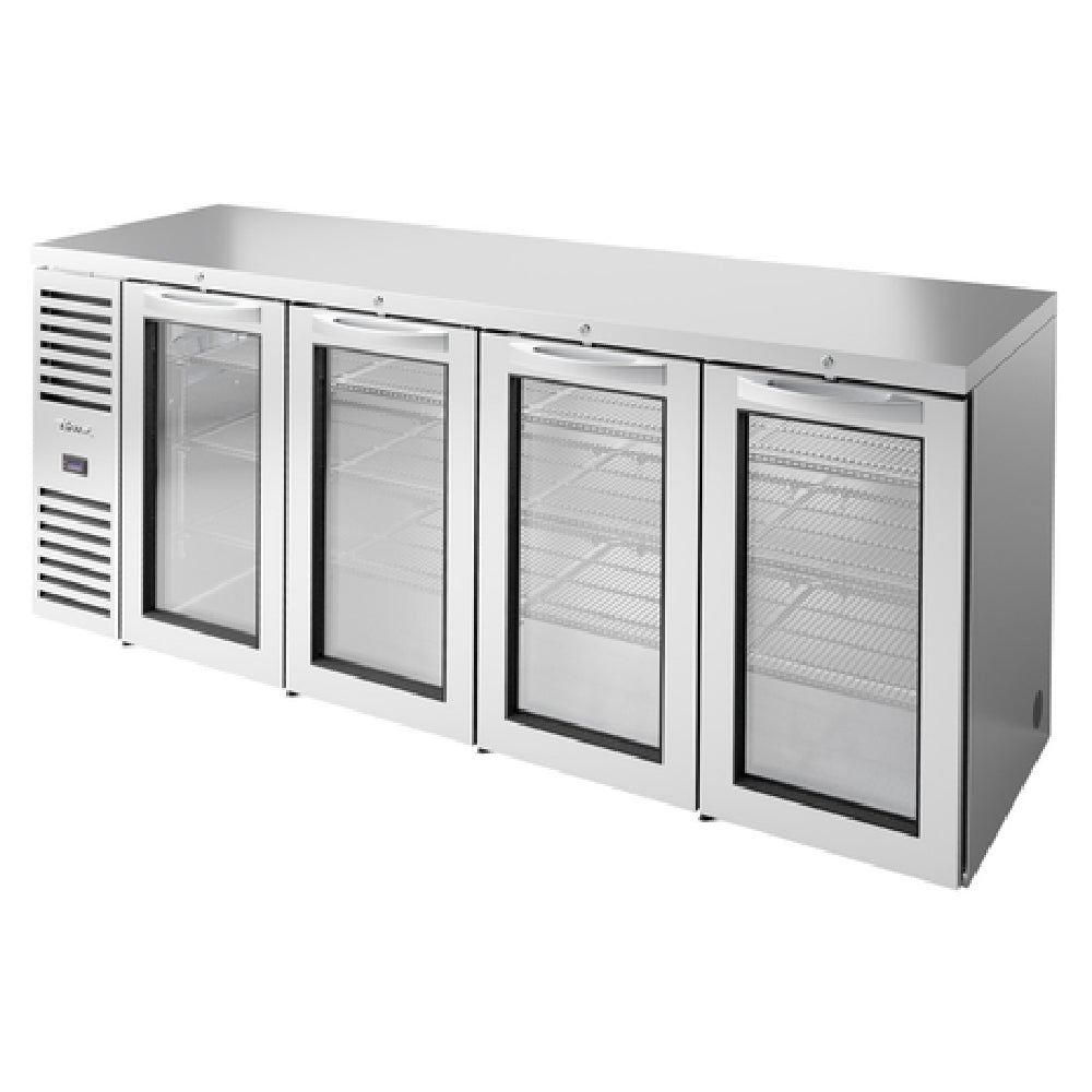 True Refrigeration TBR92-RISZ1-L-S-GGGG-1 Refrigerated Back Bar Cooler Four-section