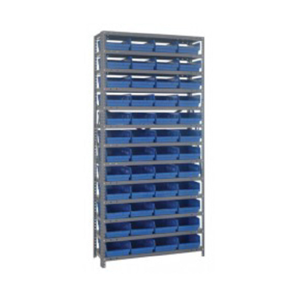 Quantum 1275-107_GREEN - Shelving Unit, 12"D X 36"L X 75"H, Heavy Duty