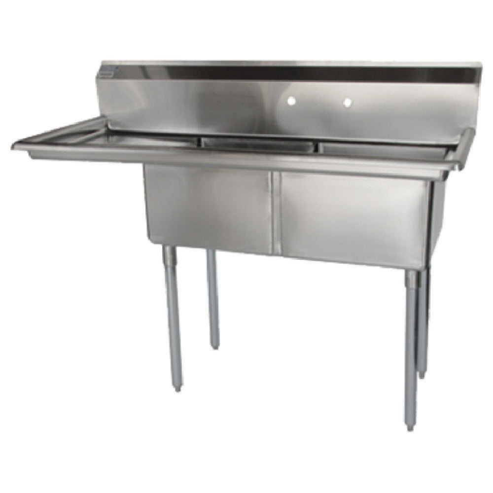 Turbo Air TSA-2-L1 Sink 2-compartment With 18" Left-hand Drainboard
