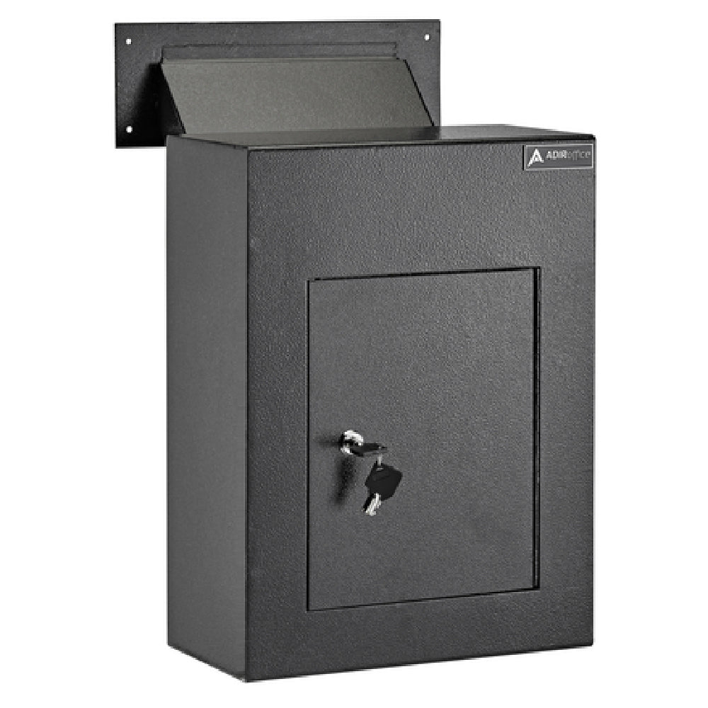 Alpine Industries ADI631-10-BLK Through The Wall Drop Box With Adjustable Chute Mail Receptacle