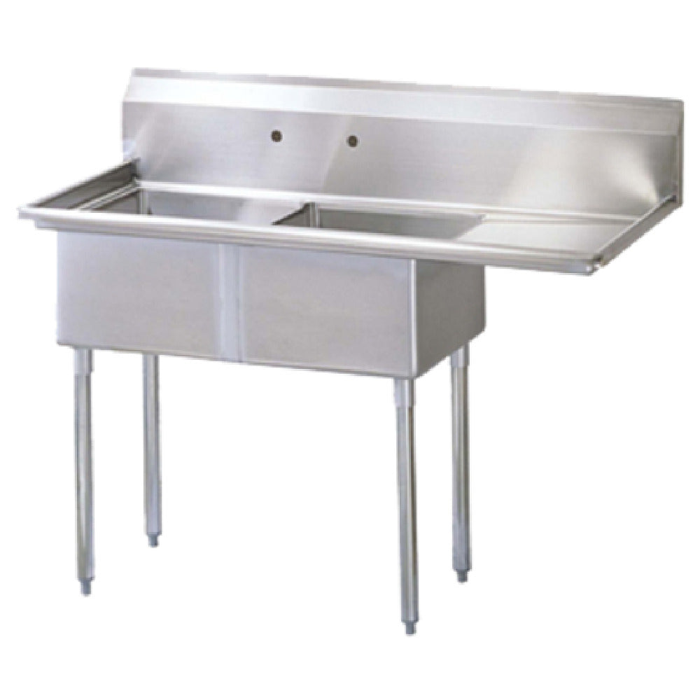 Turbo Air TSB-2-R2 Sink 2-compartment With 24" Right-hand Drainboard