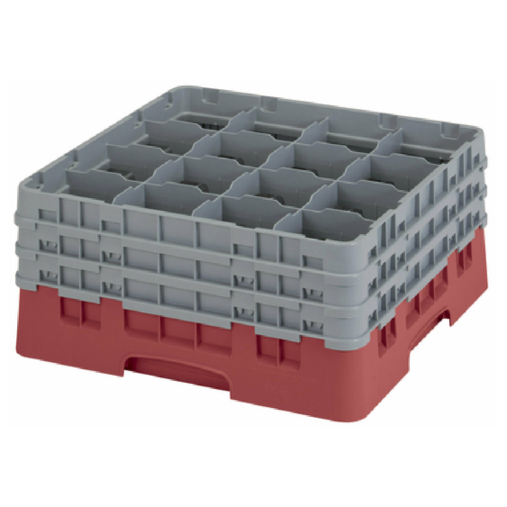 Cambro 16S738416 Camrack® Glass Rack With (3) Soft Gray Extenders Full Size
