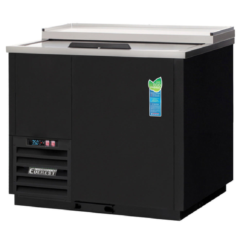 Everest Refrigeration EGC37 Solid Slide Lid Glass & Plate Chiller 36-3/4"W 11.0 Cu. Ft. Capacity