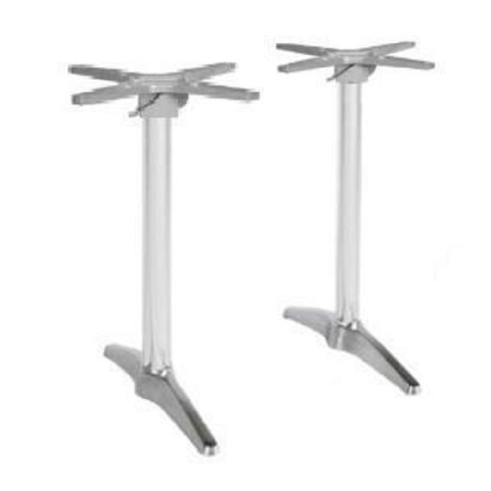 JMC Furniture TABLE BASE ALUMINUM-TONGA-REC-FOLD Table Base Dining Height 23-1/4" X 4" Single Leg Bases (sold In Set Of 2)