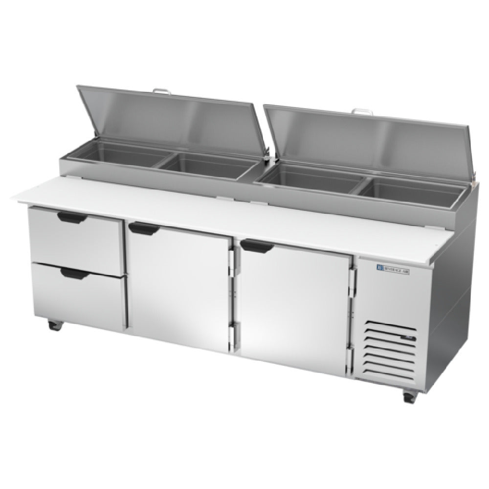 Beverage Air DPD93HC-2 Pizza Top Refrigerated Counter Three-section 93"W