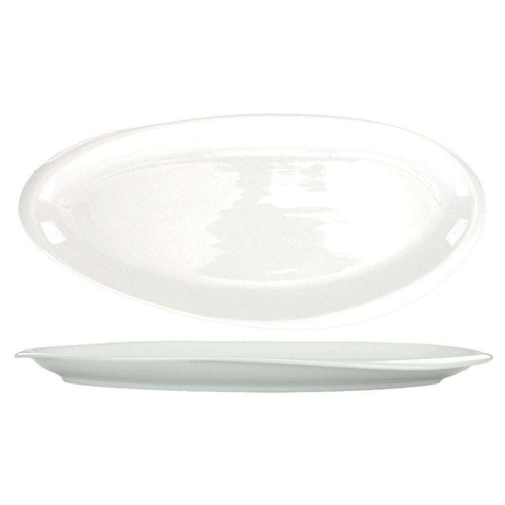 International Tableware VL-115 Platter 11"W X 5"D X 7/8"H Organic Oval