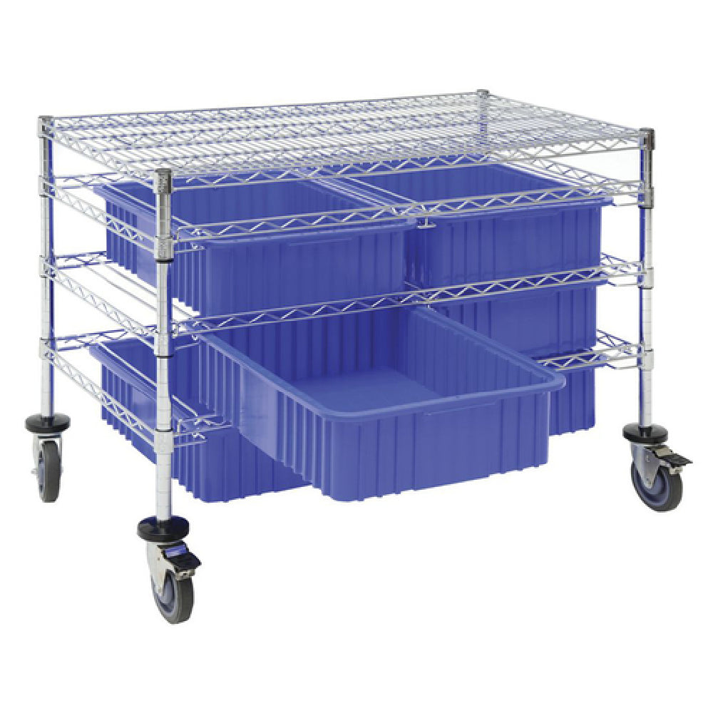 Hubert 95245 - Wire Cart, 6-drawer, 42" X 24" X 33"H
