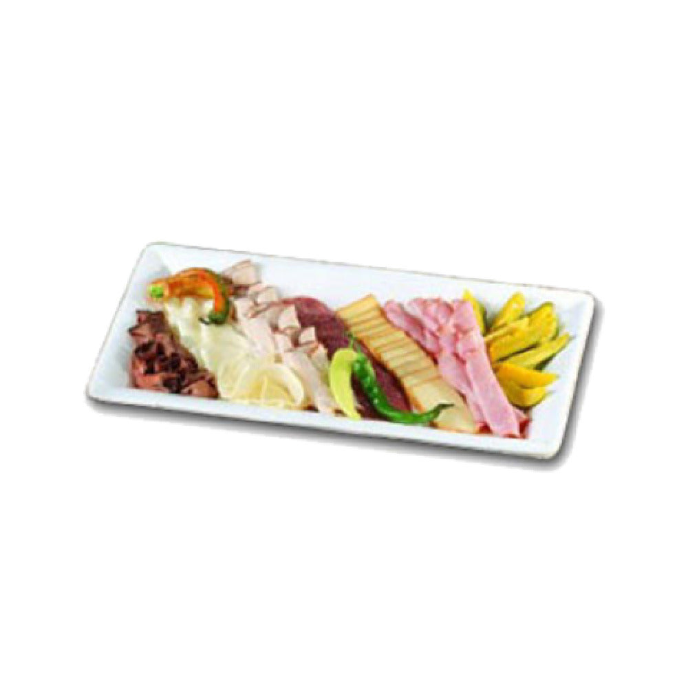 Bon Chef 5058WHTM Buffet Display Pan 11-7/8" X 21-3/16" Aluminum With Ceramic-look Coating