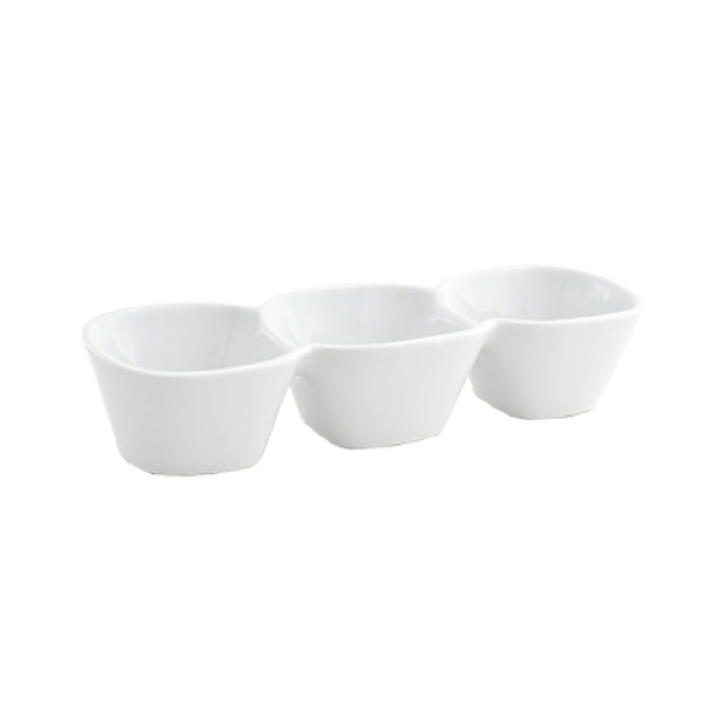 FOH BBO008WHP22 Mod® Divided Dish 3-compartment 12 Oz. (4 Oz. Per Bowl)