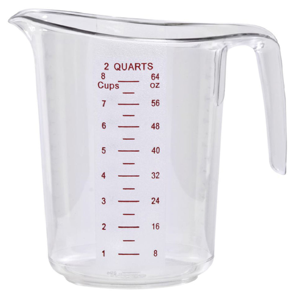 Hubert 35500 - Measuring Cup, 2 Quart (8 Cups), 6-1/2" Dia. X 7-1/4"H