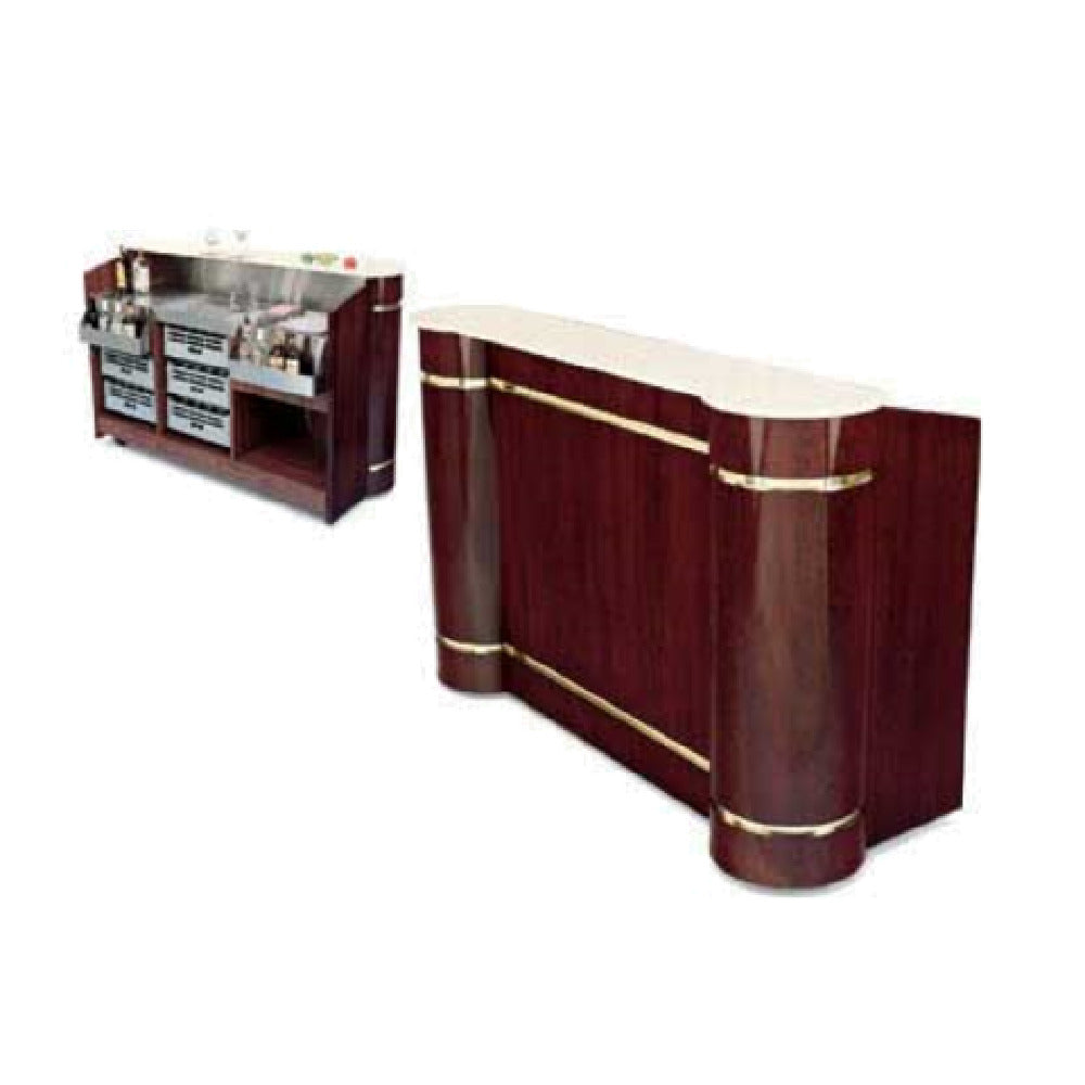 Forbes Industries 5765-8 Mobile Bar 99"L X 28-1/2"W X 47-1/2"H 8 Ft. Bar Length