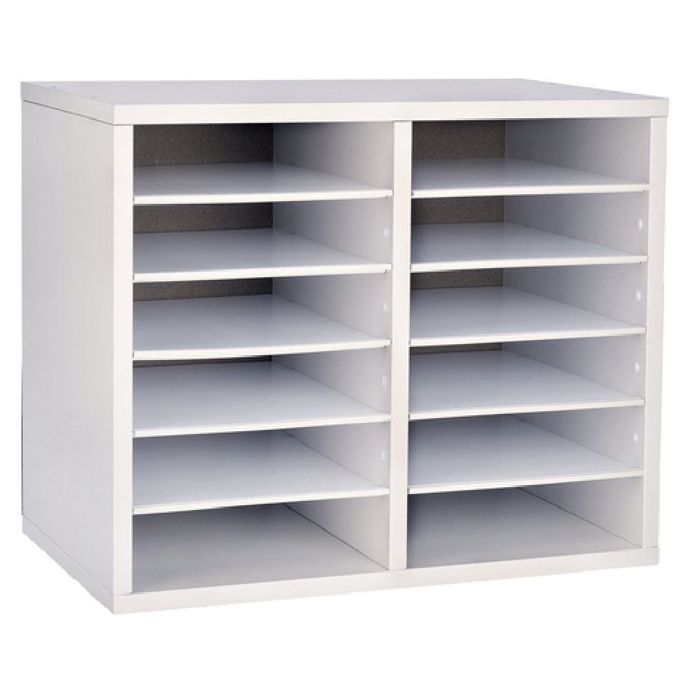 Alpine Industries ADI500-12-WHI Paper Sorter/Literature File Organizer 12 Compartment