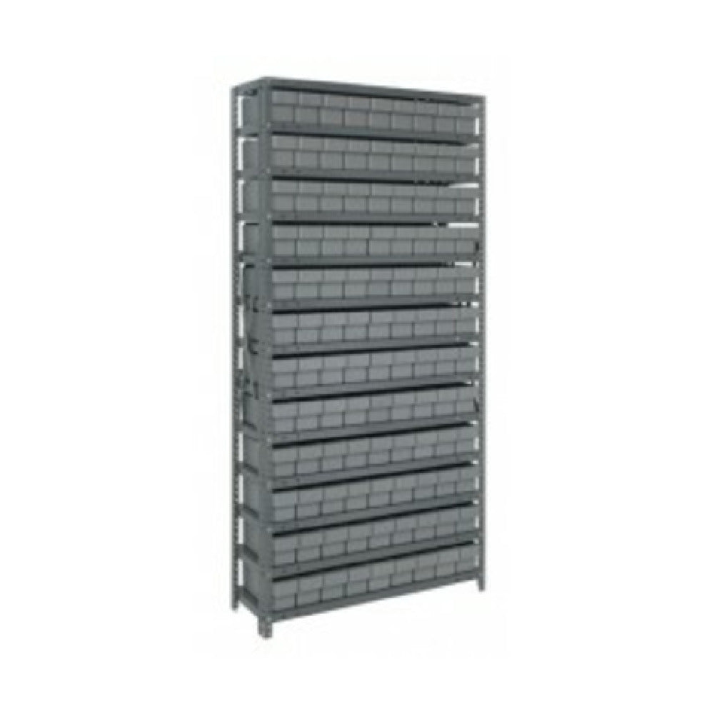Quantum 1275-501_RED - Shelving Unit, 12"D X 36"L X 75"H, Heavy Duty