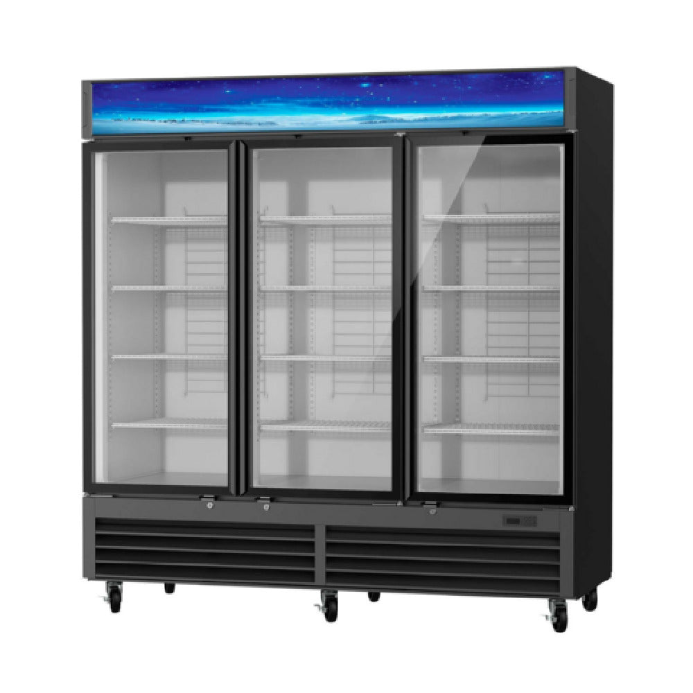 Blue Air BGF72B-HC Freezer Merchandiser Three-sections 72 Cu. Ft. Capacity