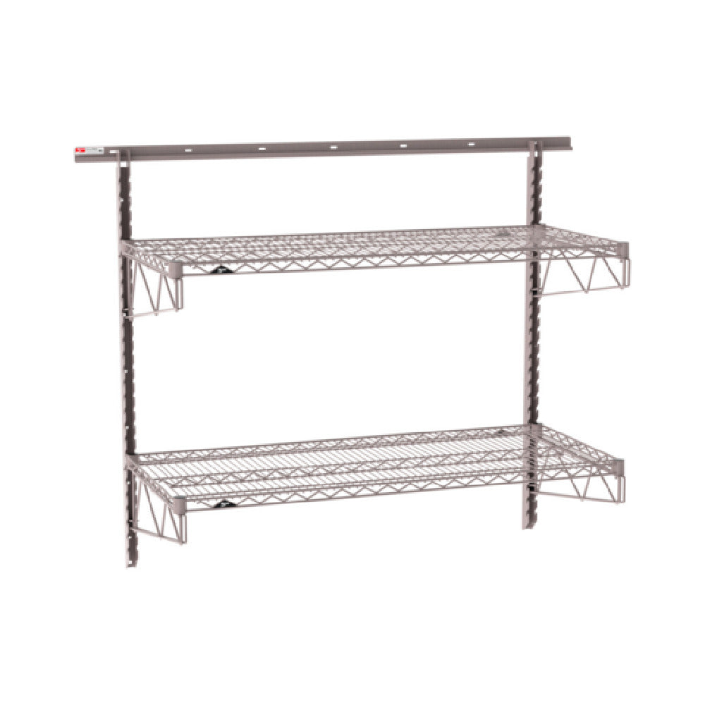 Metro SW-2148K4-45-2TIER - SmartWall Wall Shelving Kit, Two-shelf, Components Include A Wall Track