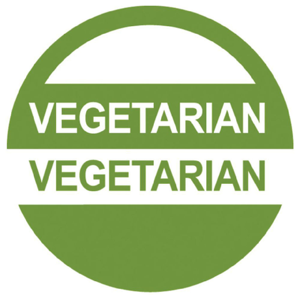 Hubert 59847 - Dietary Label, "Vegetarian", 1" Dia.