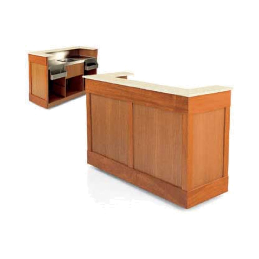 Forbes Industries 4879-6 Mobile Bar 28-1/2"W X 74-1/2"L X 48"H 6 Ft. Bar Length