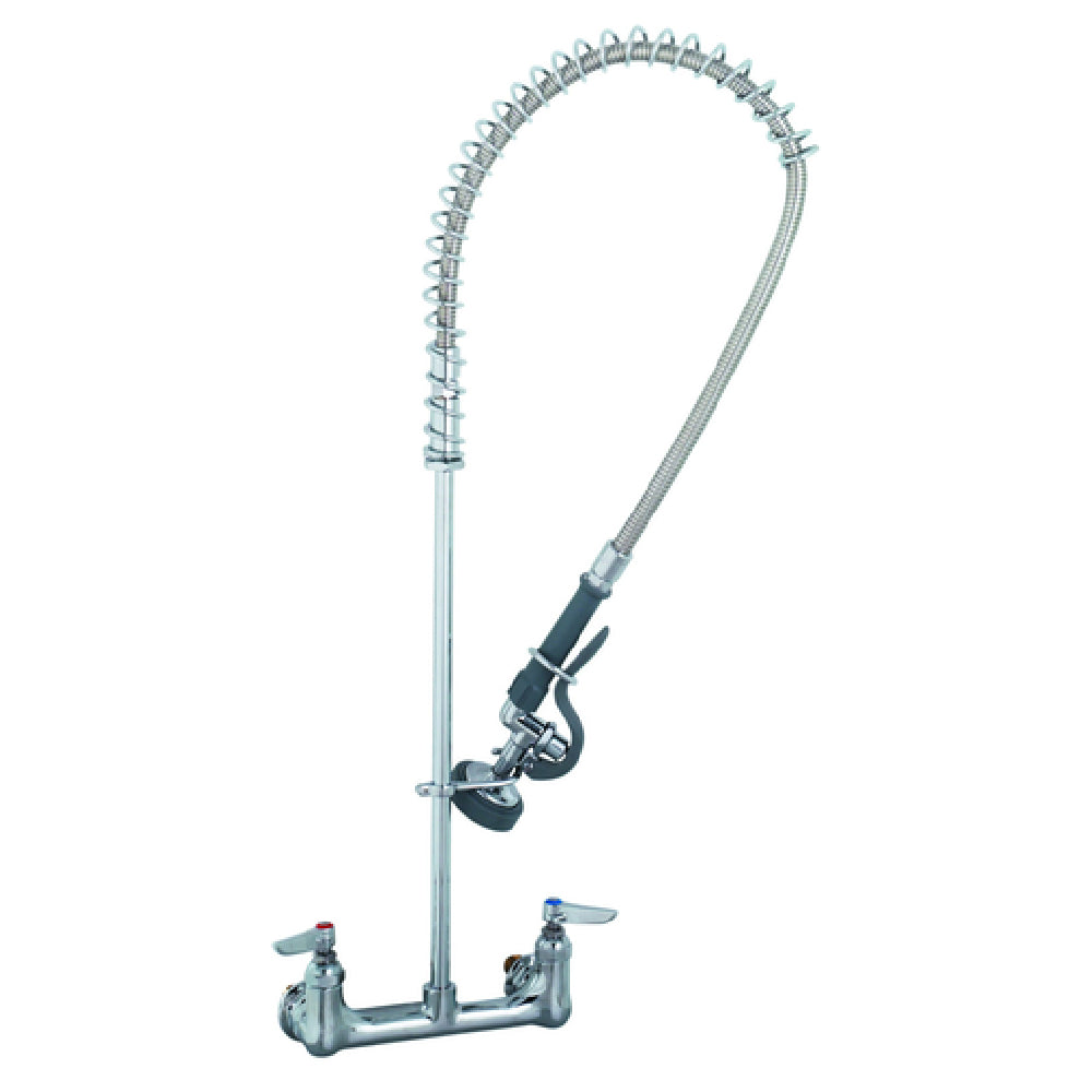 T&S Brass B-2455 Pre-Rinse Unit Wall Mount Mixing Faucet 8" Center