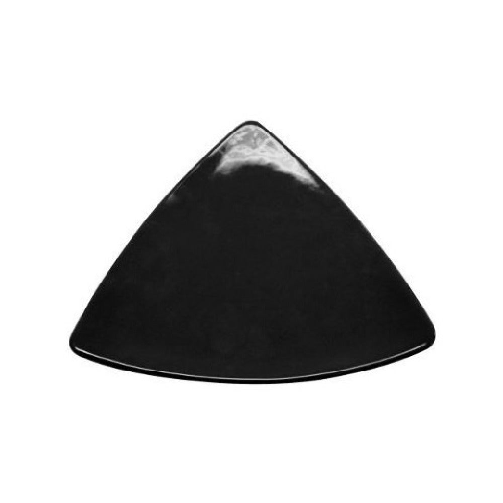 CAC China TRG-9-BLK Festiware Plate 8-1/2"L X 8-1/2"W X 1"H Triangular