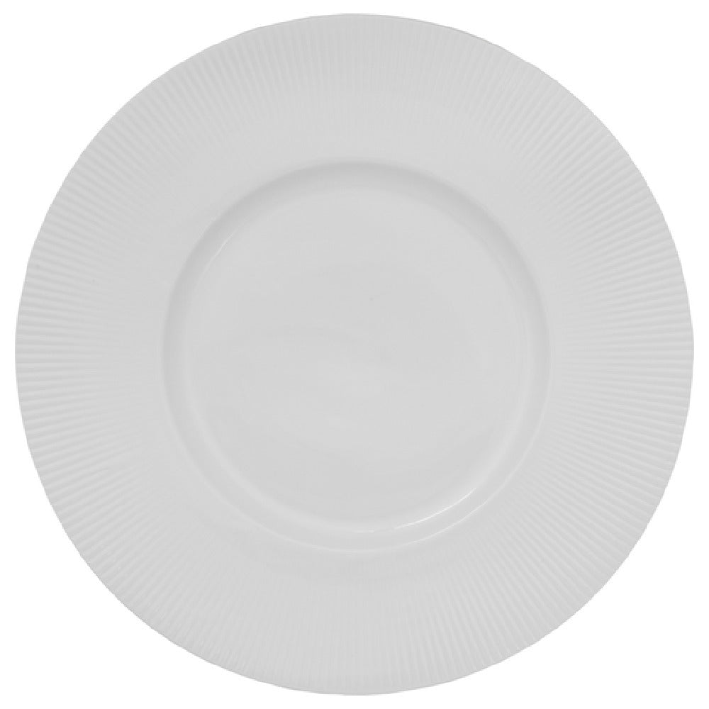 International Tableware SB-166 Plate 10-1/2"D Extra Wide Patterned Rim