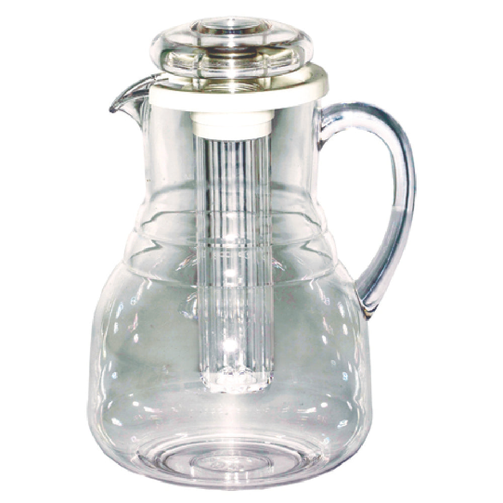 Service Ideas MWP33RB Ice Tube Pitcher 3.3 Liter (111.5 Oz.) 6-1/2" X 7-1/2" X 11-1/4"