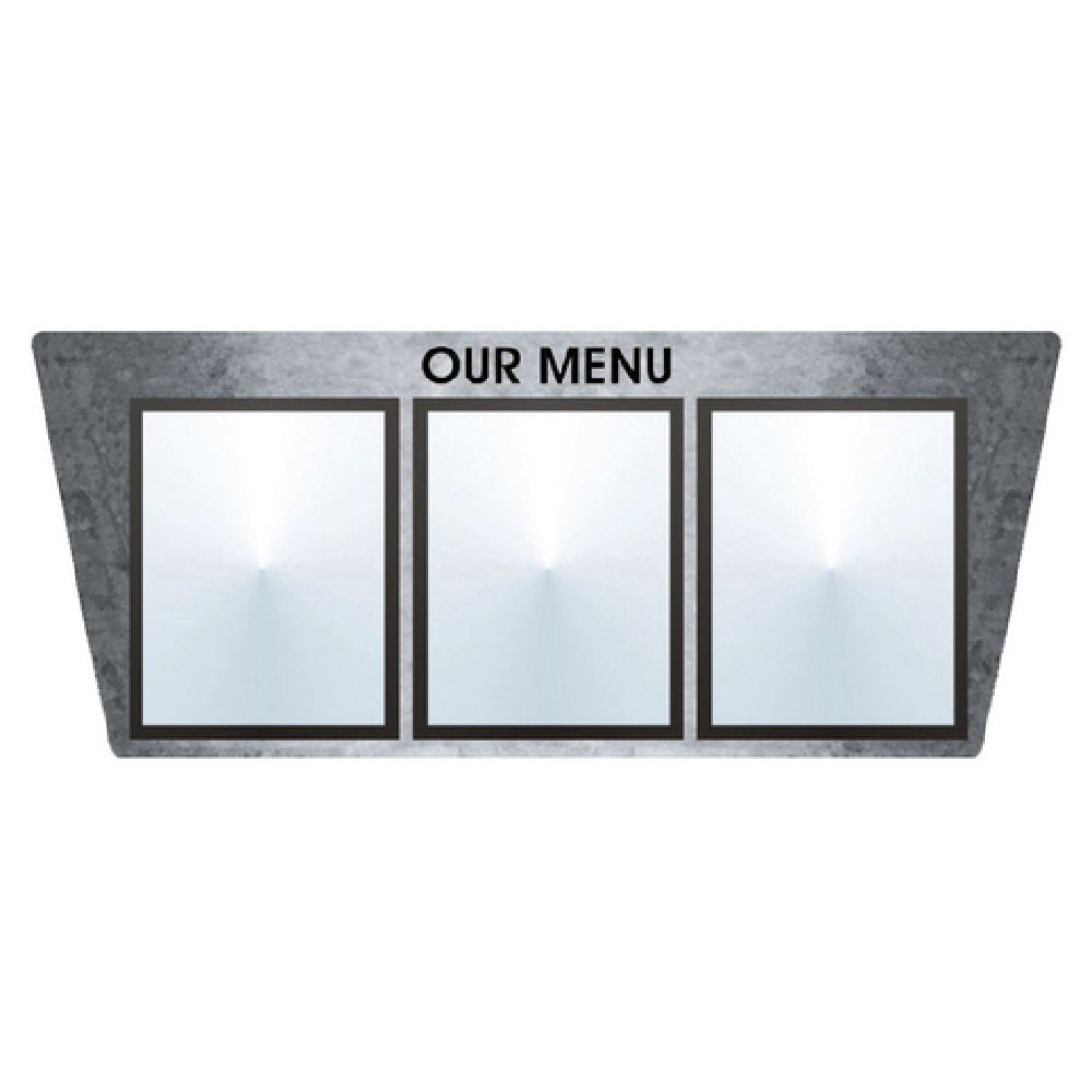 Hubert 45915 - Menu Board, 3-pocket, Wall-mount