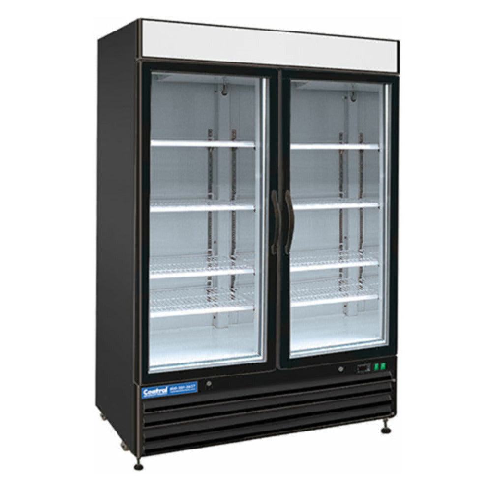 Hubert 69K-055 - Kratos® Glass Door Merchandiser, 2 Doors, Black Exterior