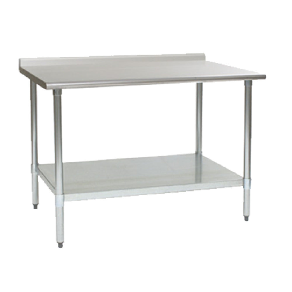 Eagle UT24132E Spec-Master® Series Work Table 132"W X 24"D 14/300 Series Stainless Steel Top With 1-1/2"H Rear Up-turn