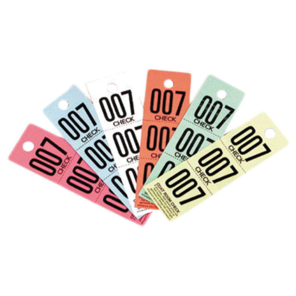 Royal COAT CHECK RED - Coat Check Tag, Paper, Sequentially Numbered With 3 Part Claim Check