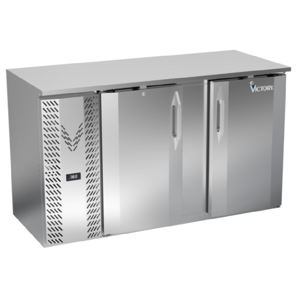 Victory VBBN58HC-S - Back Bar Refrigerator, Two-section, 58"W X 26-1/8"D X 34"H