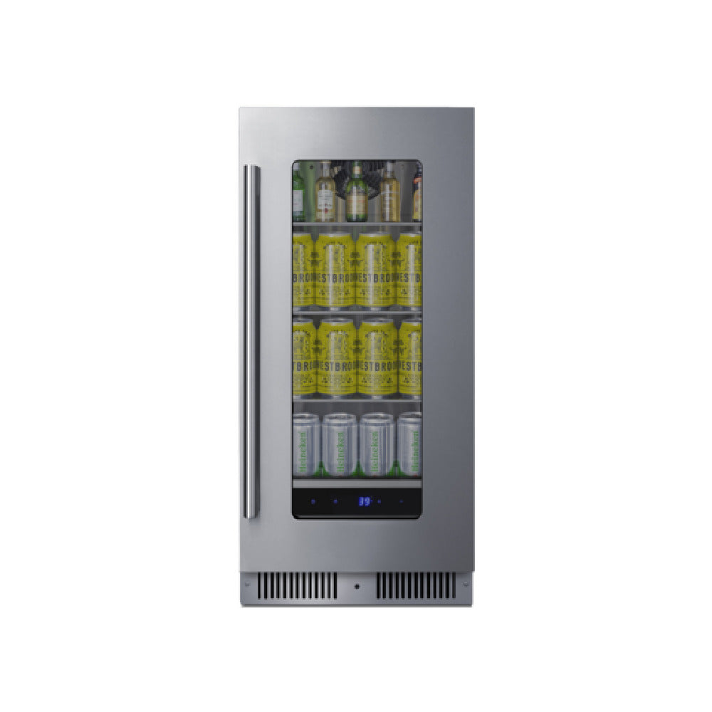 Summit SDHG1533 Undercounter Beverage Center 15"W 1.9 Cu.ft. Interior