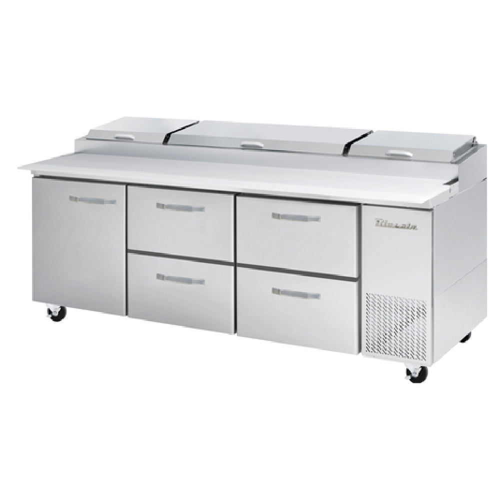Blue Air BAPP93-D4RM-HC - Pizza Prep Table, Three-section, 93-1/4"W