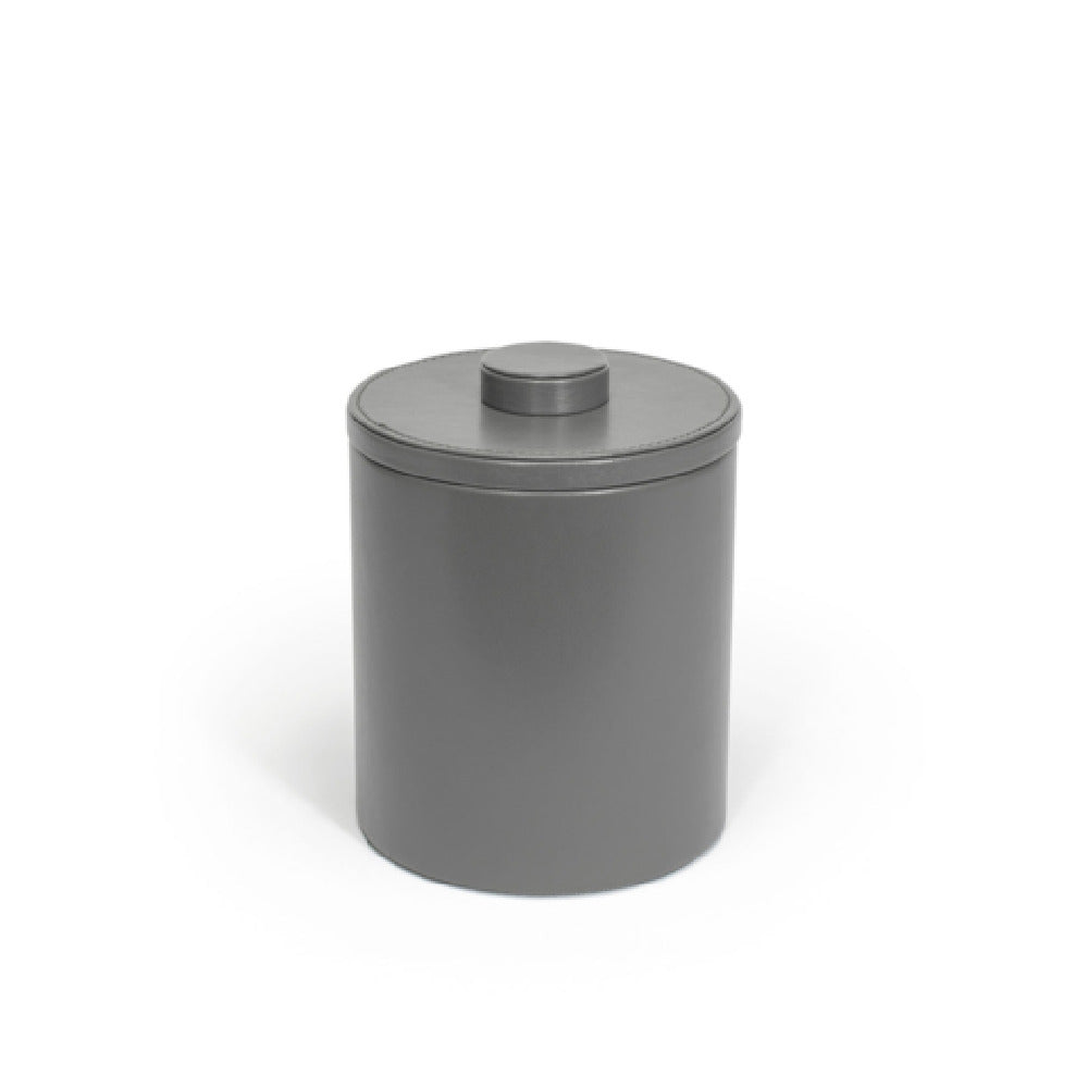 FOH RIB014GYL21 2qt Round London Ice Bucket Smoke Includes One RIB014GYL21-BTM 2qt Round London Ice Bucket Base Smoke