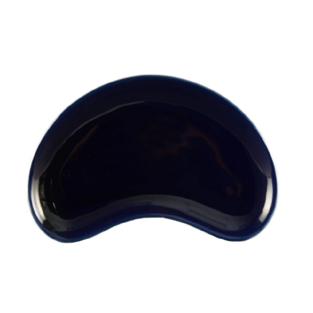 CAC China CRS-8-BLU Festiware Plate 8-3/4"L X 5"W X 3/4"H Crescent Shape