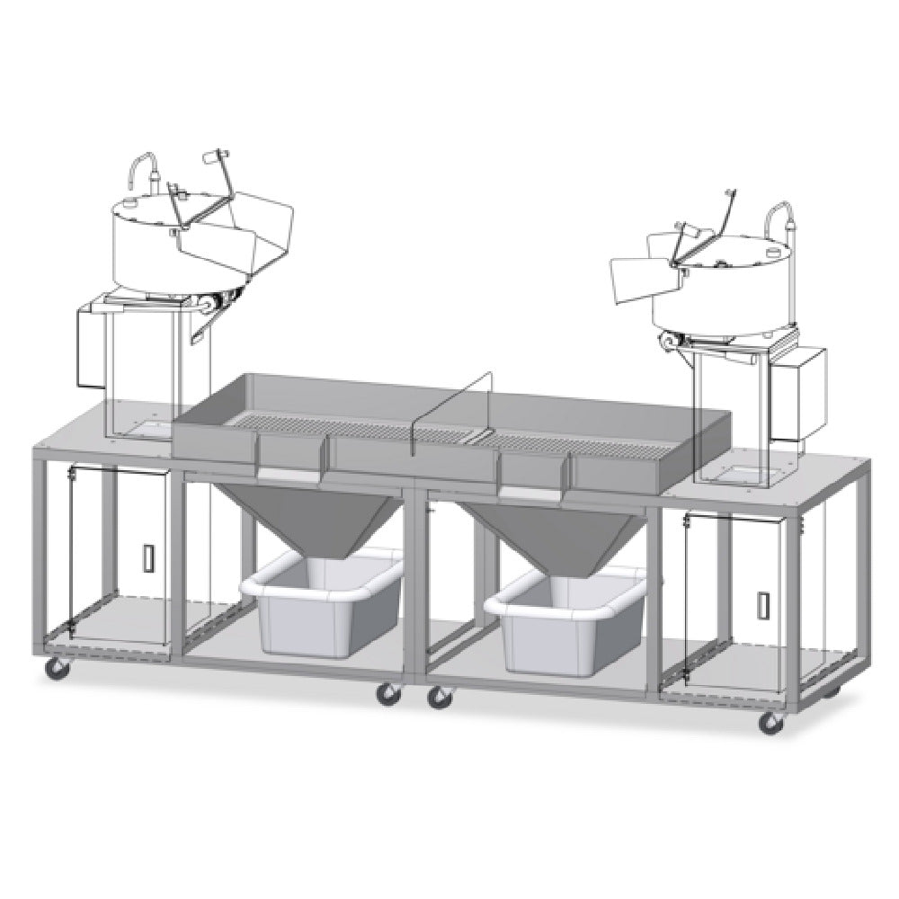 Gold Medal 2791-00-100 - Twin Kettle Pro Plant Stand (for Cornado), Modular Table System