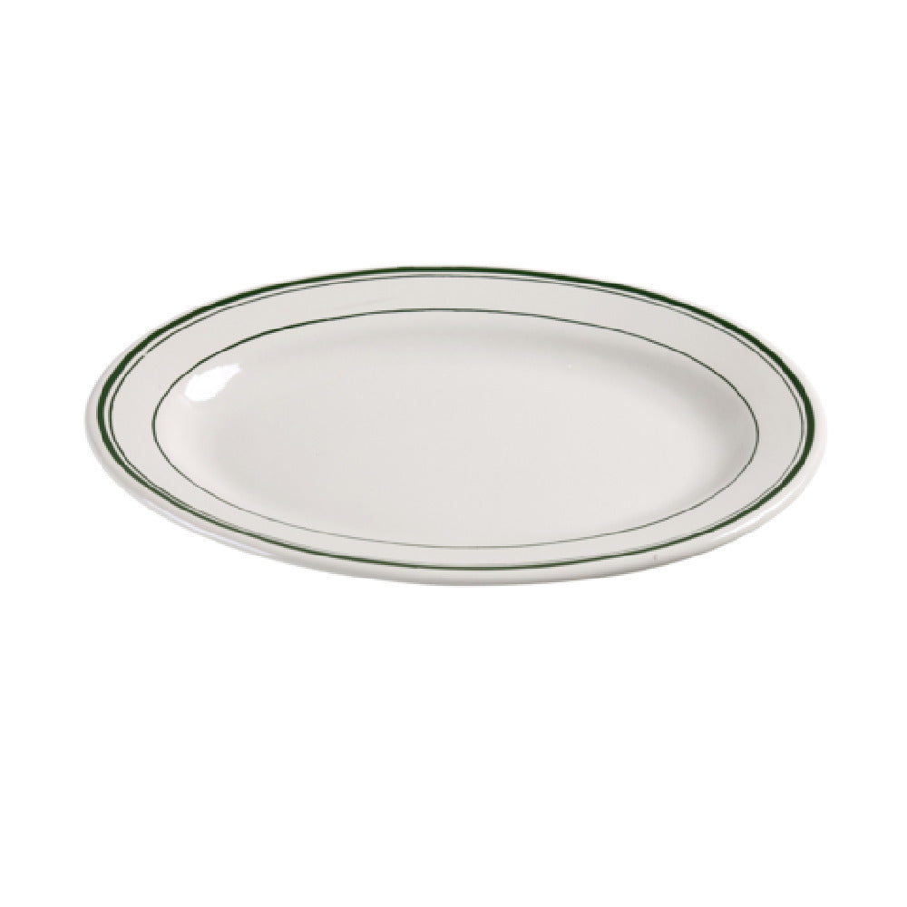 Yanco GB-13 Green Band Platter 11-1/2"L X 8-1/8"W Oval