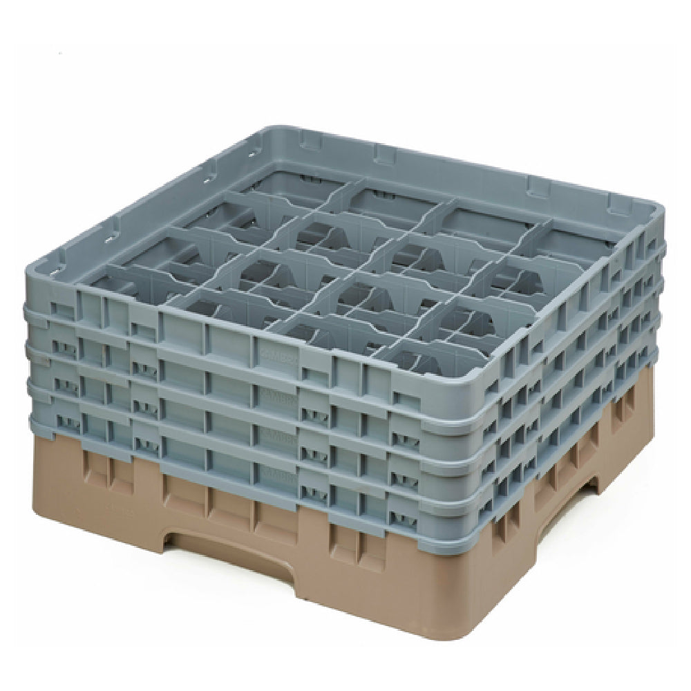 Cambro 16S800184 Camrack® Glass Rack With (4) Soft Gray Extenders Full Size