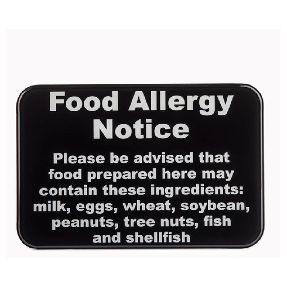 TableCraft Products 10481 - Warning Sign, "Allergy", Wall Mounted