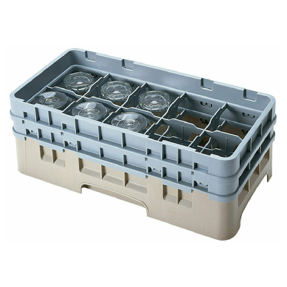 Cambro 10HS434184 Camrack® Glass Rack With (2) Soft Gray Extenders Half Size