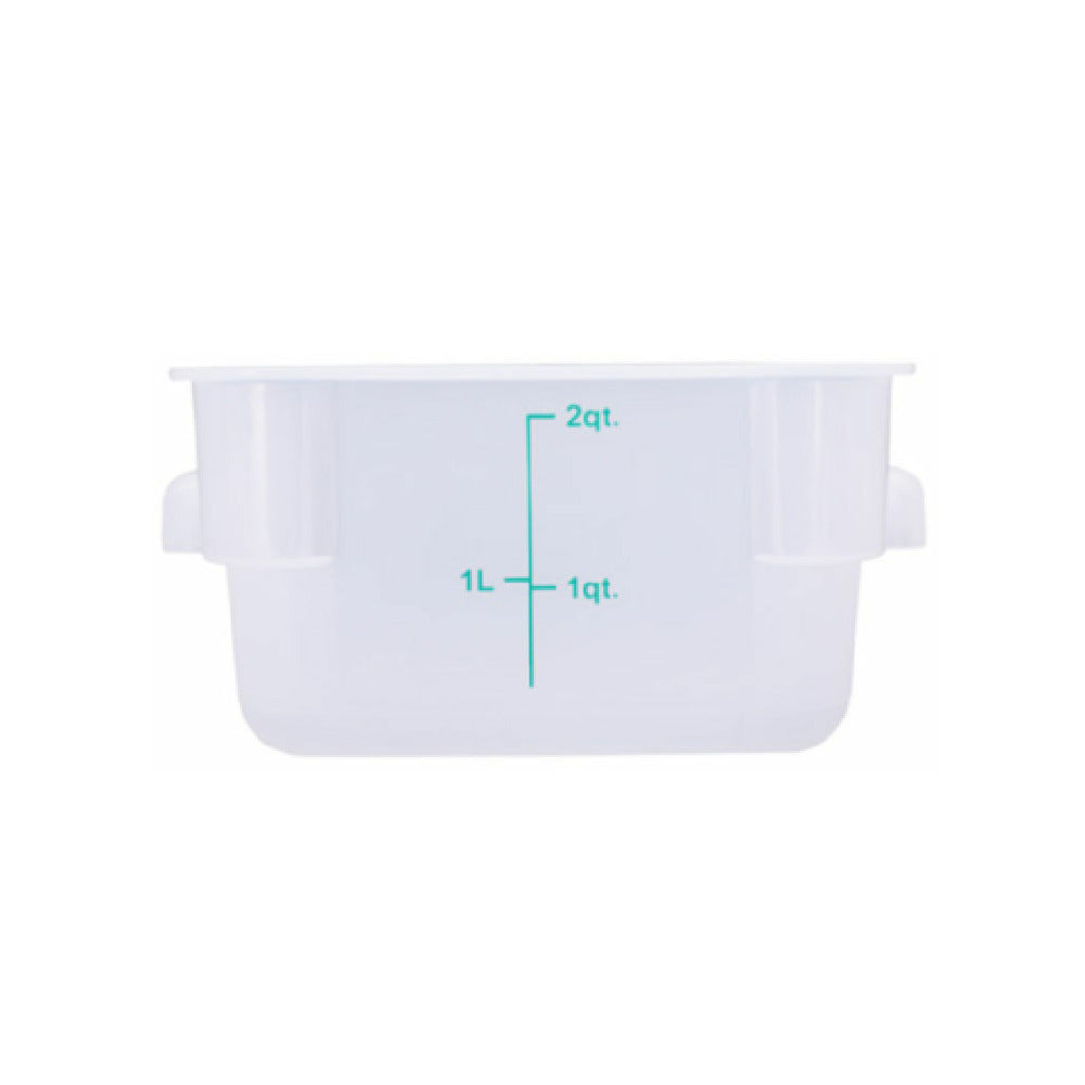 Hubert 29A-041 - Kratos® Food Storage Container, 7.25"W X 7.25"D X 3.875"H, Square