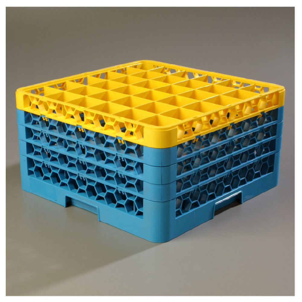 Carlisle RG36-4C411 Carlisle OptiClean™ Dishwasher Glass Rack 36-compartments (2-15/16" X 2-15/16") With (4) Color-coded Extenders
