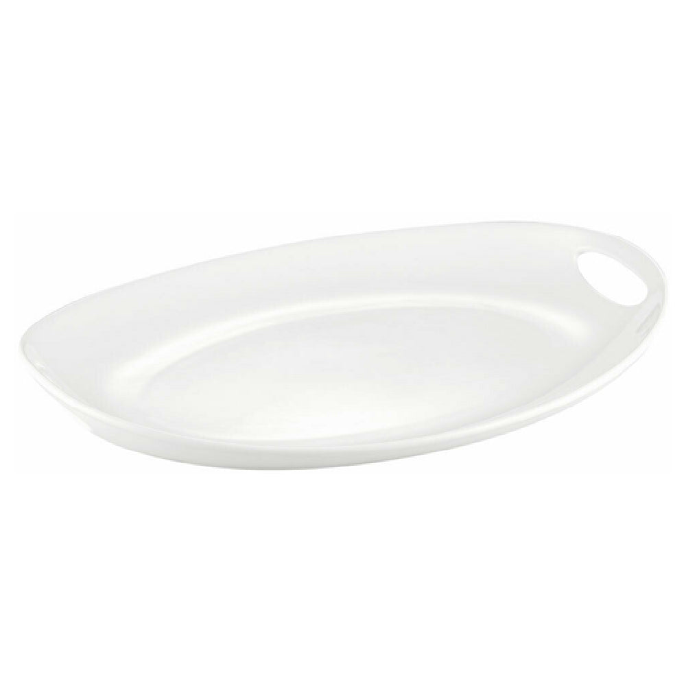 CAC China MX-OT18 Catering Collection Tray 18-1/8"L X 12-7/8"W X 2-1/4"H Oval